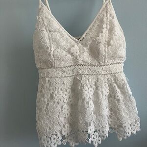 White Lace Tank Top